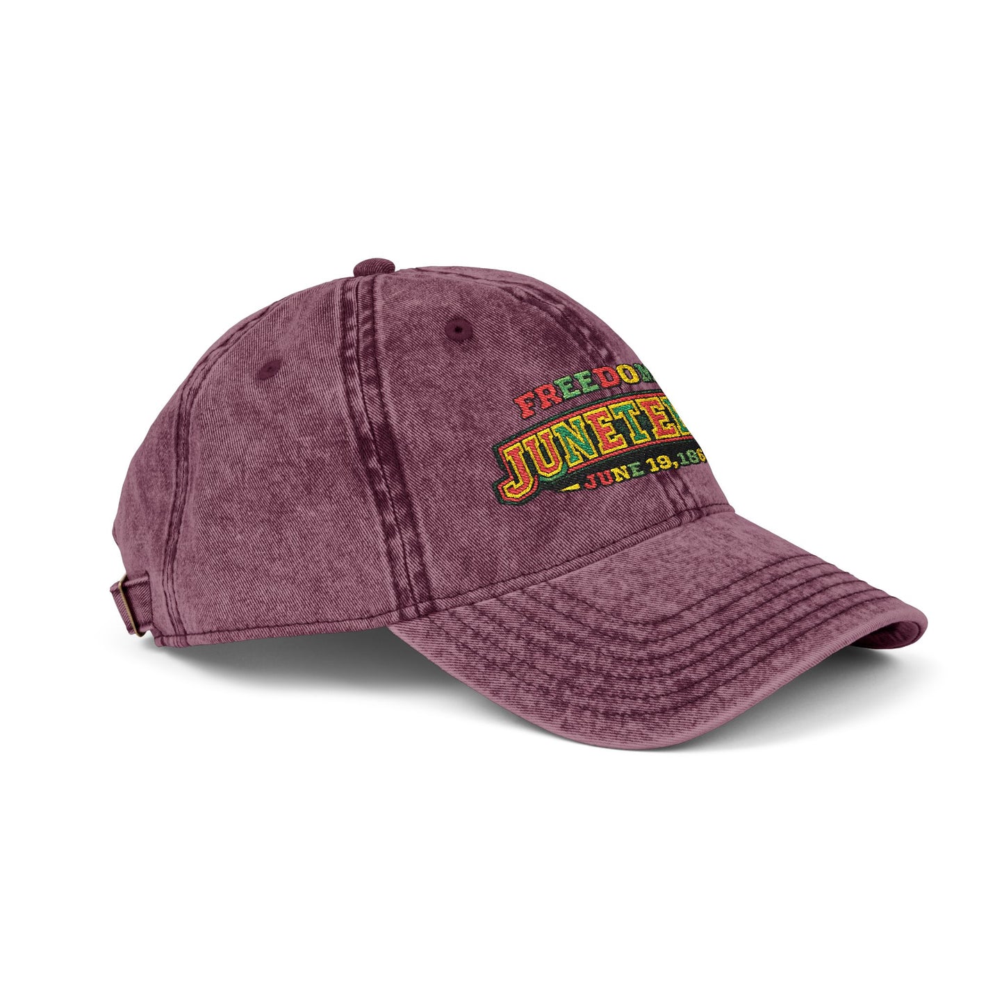 Juneteenth Embroidered Vintage Cap