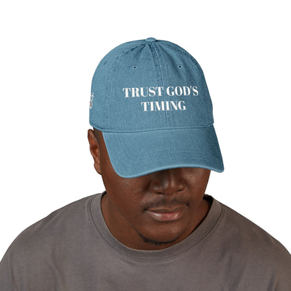 Trust God's Timing Denim Hat (Embroidery)