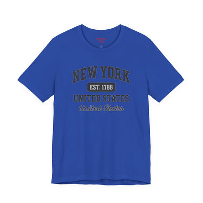 New York Vintage College T-Shirt – 'New York Est. 1788' Graphic Tee