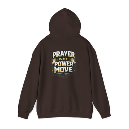 Prayer Is My Power Move Hoodie — Christian Cross Graphic Hoodie