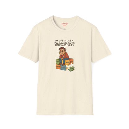 Puzzle Issues Unisex Tee – Funny Quote T-Shirt, Humor Gift, Casual Everyday Wear, Unique Puzzle Lover Shirt"
