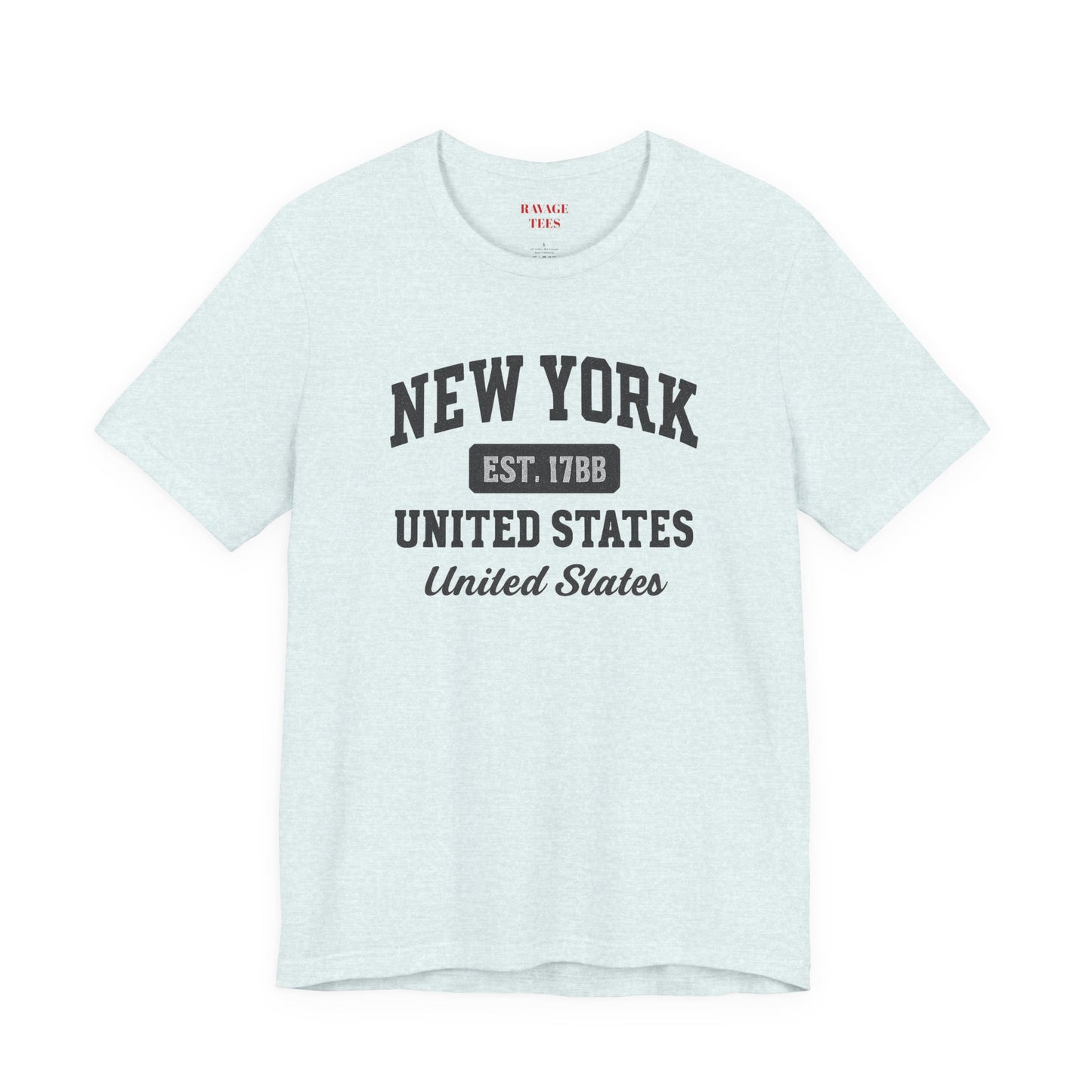 New York Vintage College T-Shirt – 'New York Est. 1788' Graphic Tee