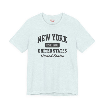 New York Vintage College T-Shirt – 'New York Est. 1788' Graphic Tee