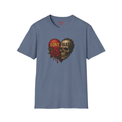 Love & Hate Skull Graphic Tee