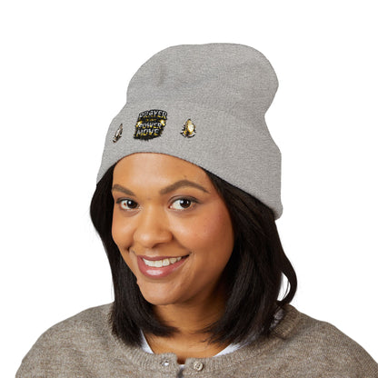Prayer Power Move Embroidered Beanie