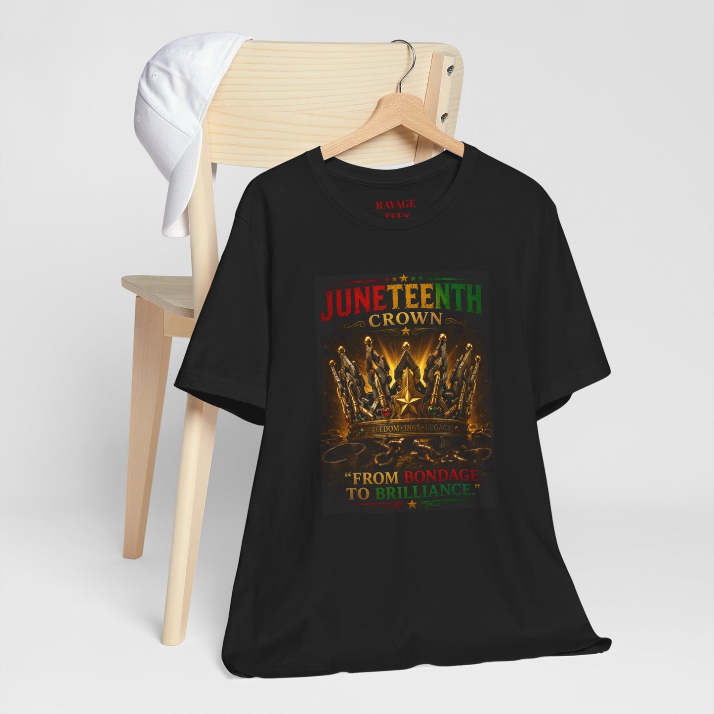 Juneteenth Crown Tee — "From Bondage to Brilliance"