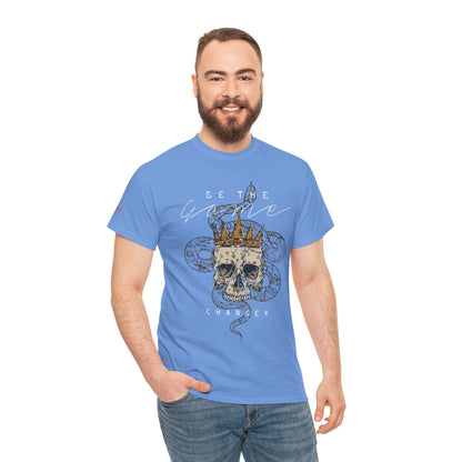 Be The Game Changer. Stylish Skull Graphic Tee for Casual Wear