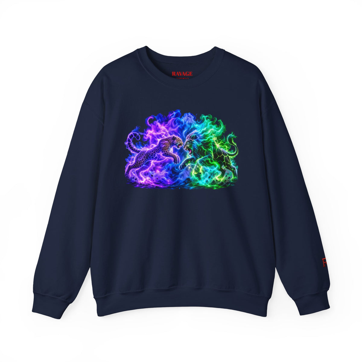 Neon Nebula Predator Clash Graphic Sweatshirt