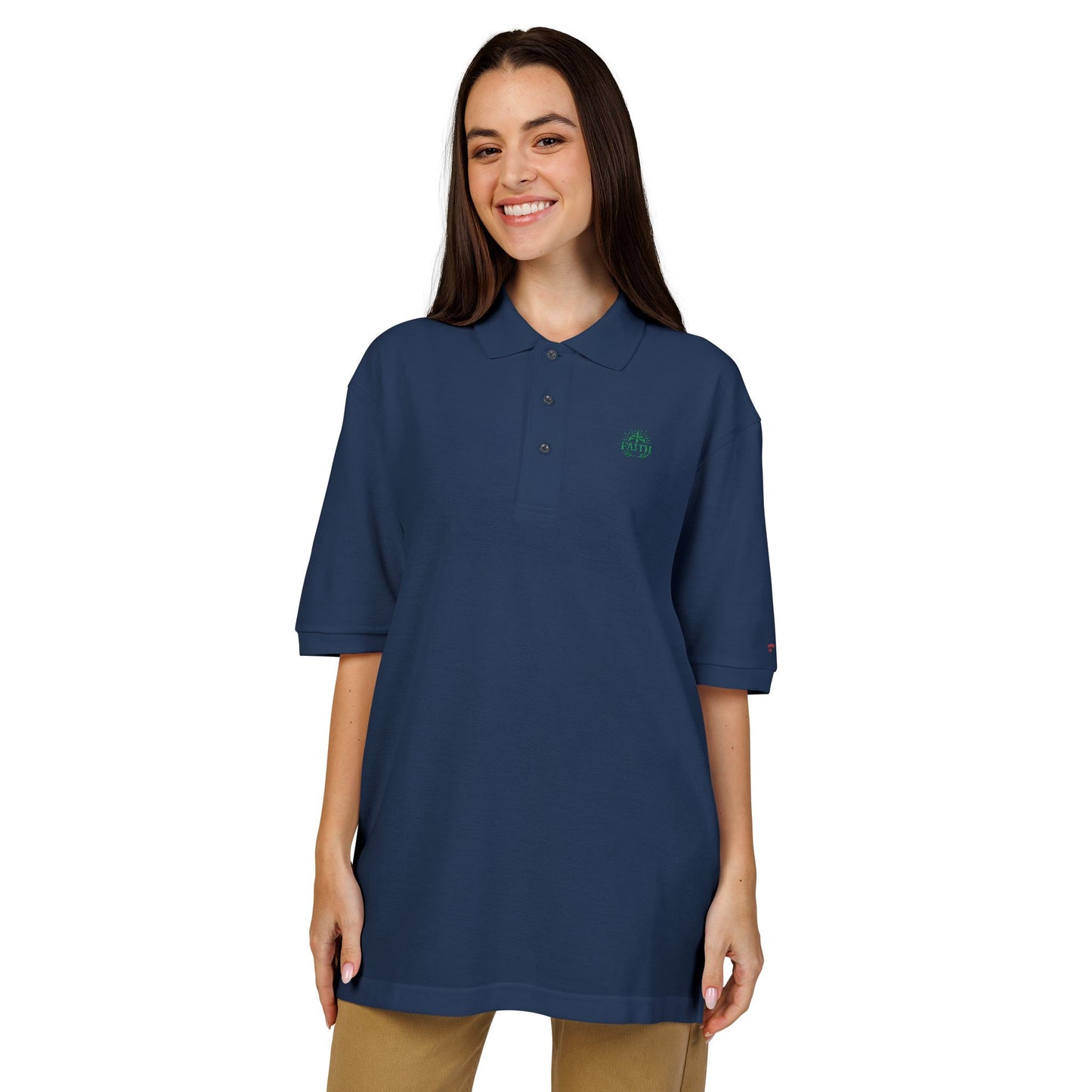 Faith Embroidered Unisex Polo Shirt