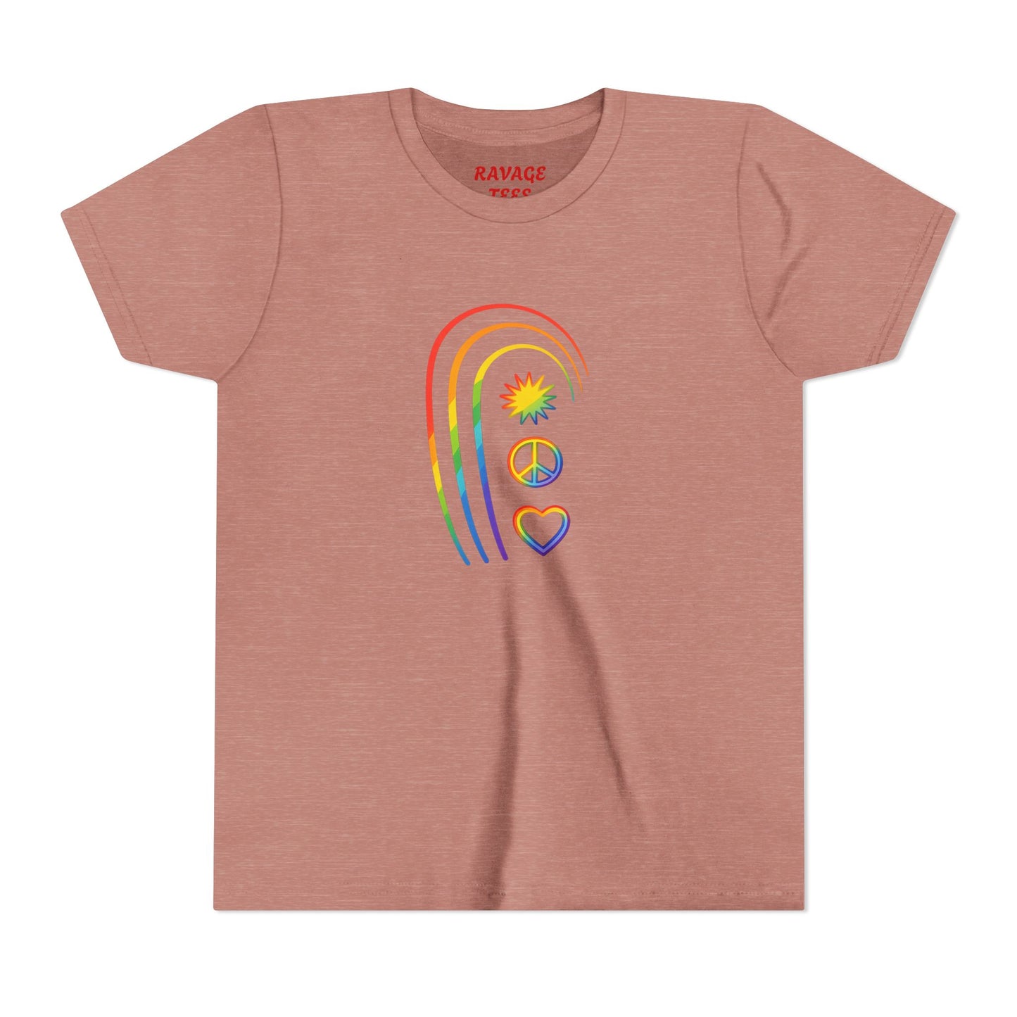 Youth Rainbow Peace & Love Tee