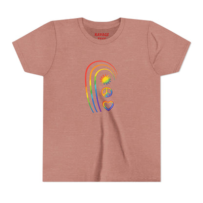 Youth Rainbow Peace & Love Tee