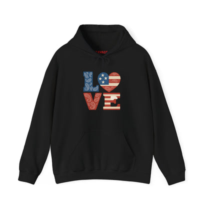Unisex Hooded Sweatshirt with 'LOVE' Design - Cozy Gift for Friends, Valentine's Day, Casual Wear, Relaxation, Everyday Use