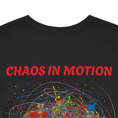 Dynamic Chaos Graphic Tee - Unisex Heavy Cotton T-Shirt, Casual Style