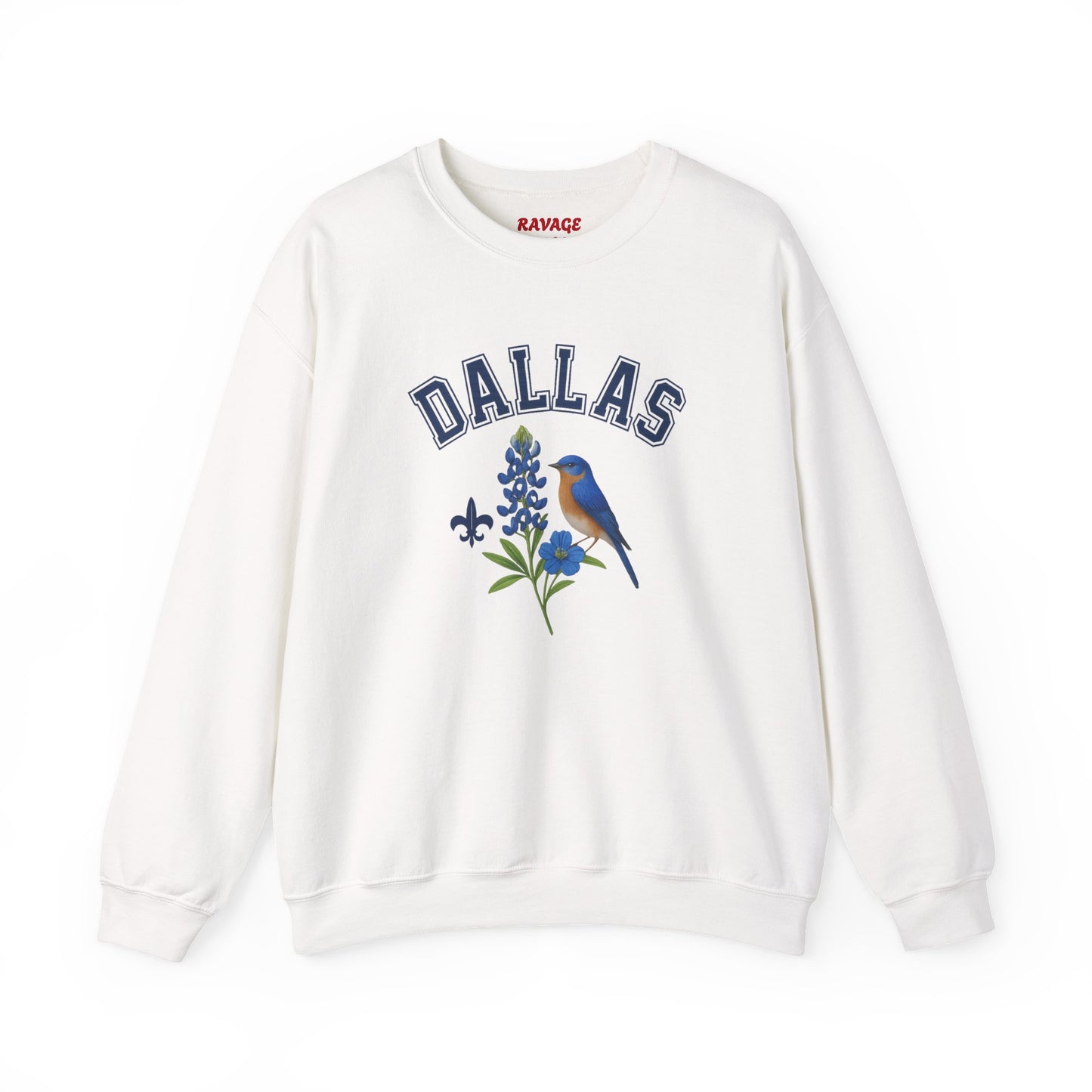RAVAGE DALLAS - City Vibe Sweatshirt | Unisex Cardinal Crewneck, Cozy Fall Fashion, Casual Wear, Bird Lover Gift Idea