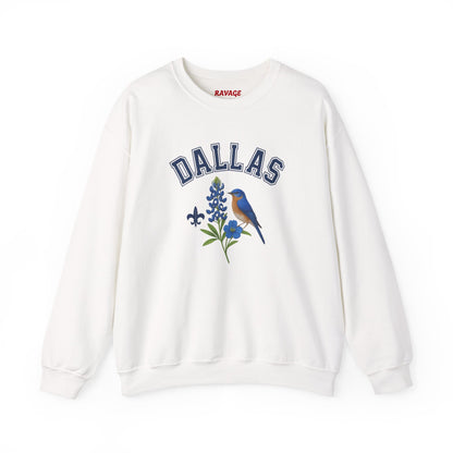 RAVAGE DALLAS - City Vibe Sweatshirt | Unisex Cardinal Crewneck, Cozy Fall Fashion, Casual Wear, Bird Lover Gift Idea