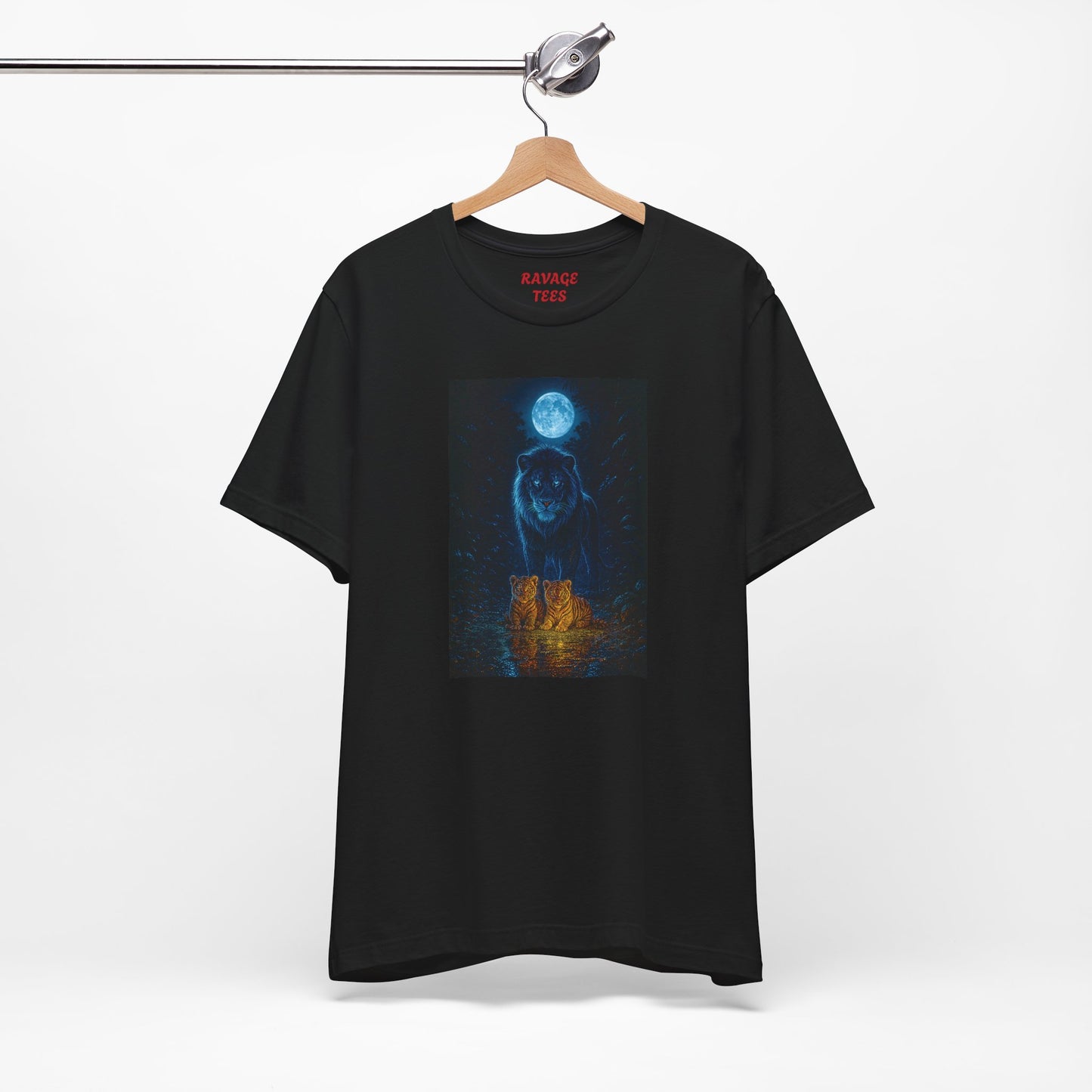 "Moonlight Path Guardian" Unisex Tee: Mystical Graphic Shirt