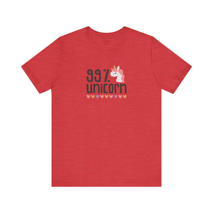 99% Unicorn Tee: Funny, Whimsical Graphic T-Shirt for All Ages