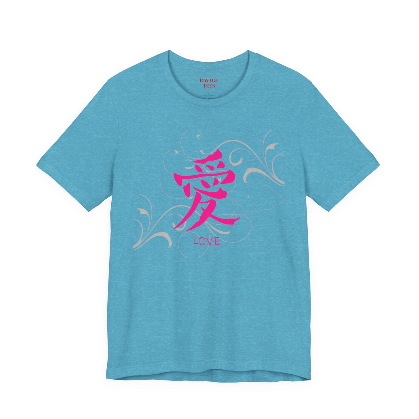 Love Kanji — Pink Asian Calligraphy Tee