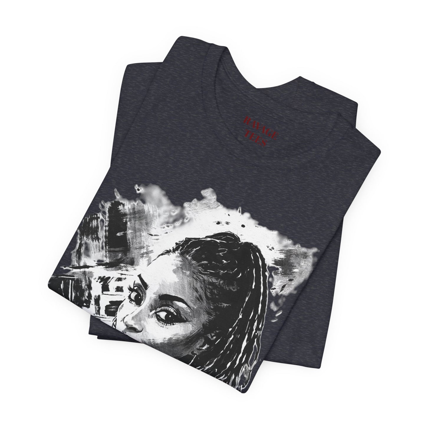 Personalize Black & White Ink Print T-Shirt