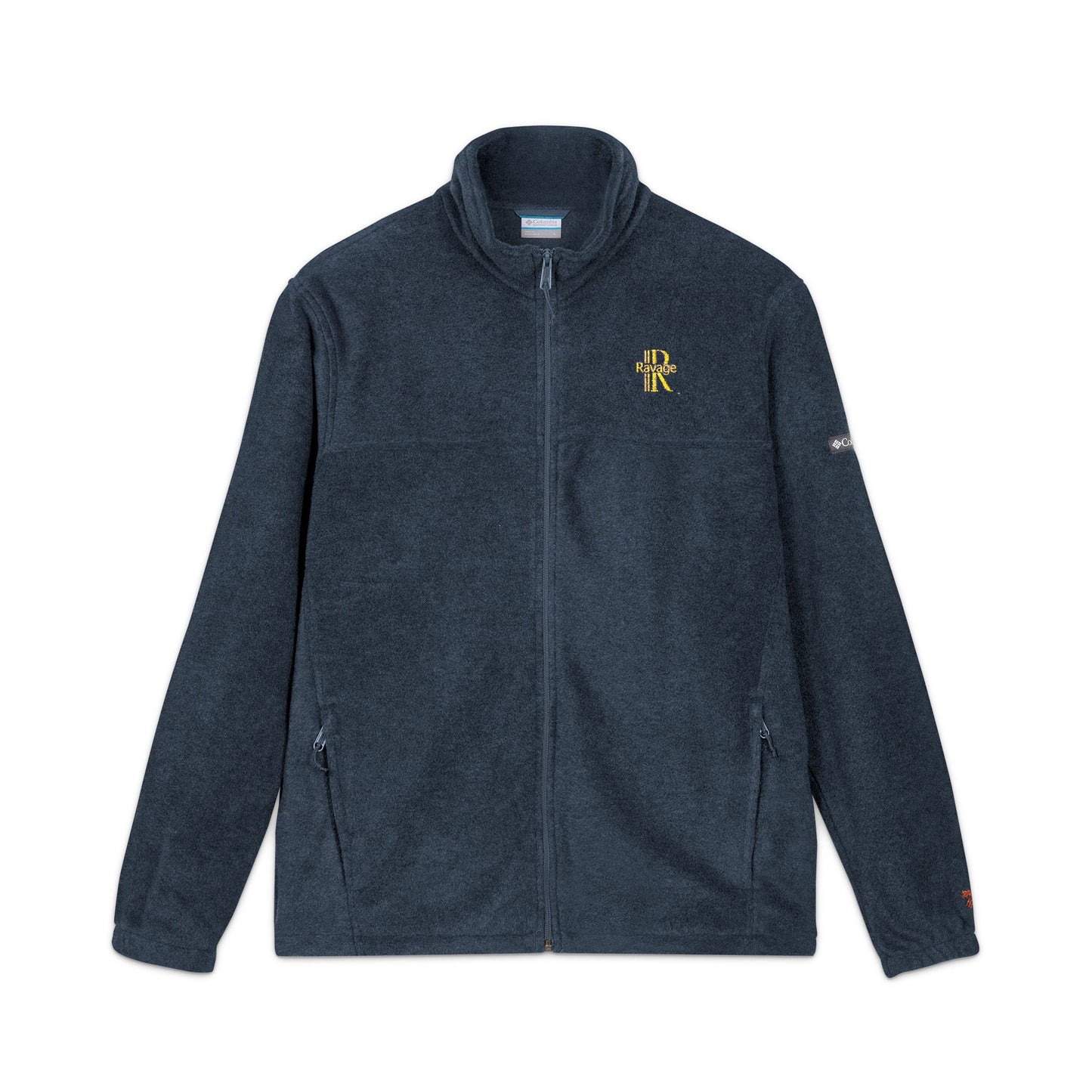 Ravage Charcoal Fleece Jacket — Gold Embroidered Logo