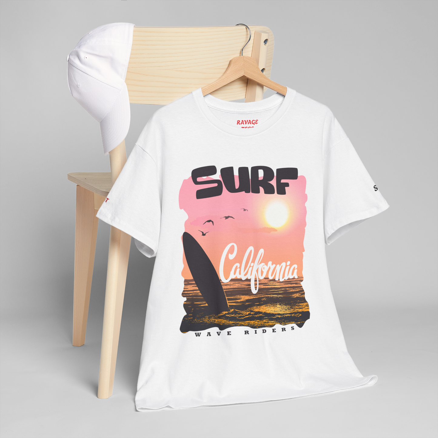 Surf California T-Shirt | Unisex Cotton Tee | Beach Style Surfing Shirt | West Coast Summer Apparel